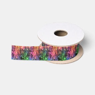 The End Of The Rainbow Bizarre Abstract Art Satin Ribbon