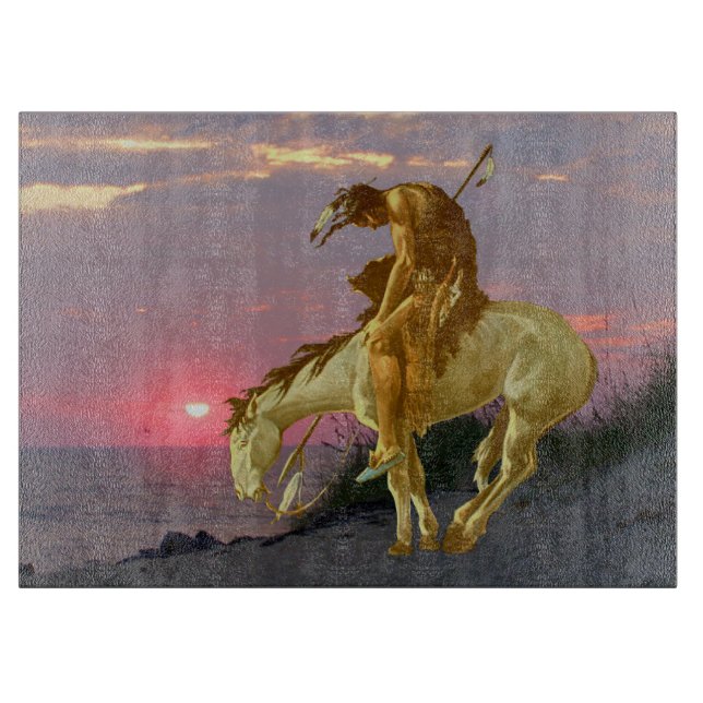 THE END OF THE TRAIL CUTTING BOARD (Front)