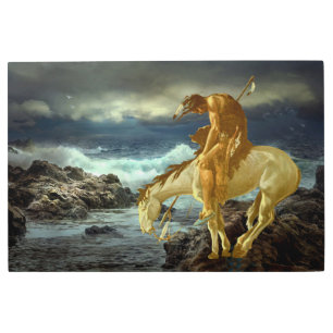 THE END OF THE TRAIL METAL PRINT