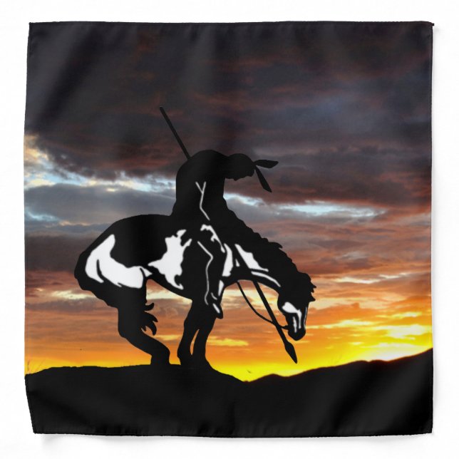 The End of the Trail Silhouette Bandana (Front)