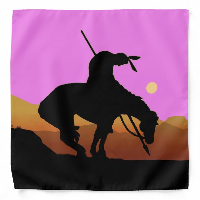 The End of the Trail Silhouette Bandana (Front)