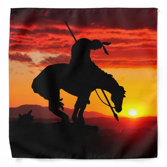 The End of the Trail Silhouette Bandana (Front)