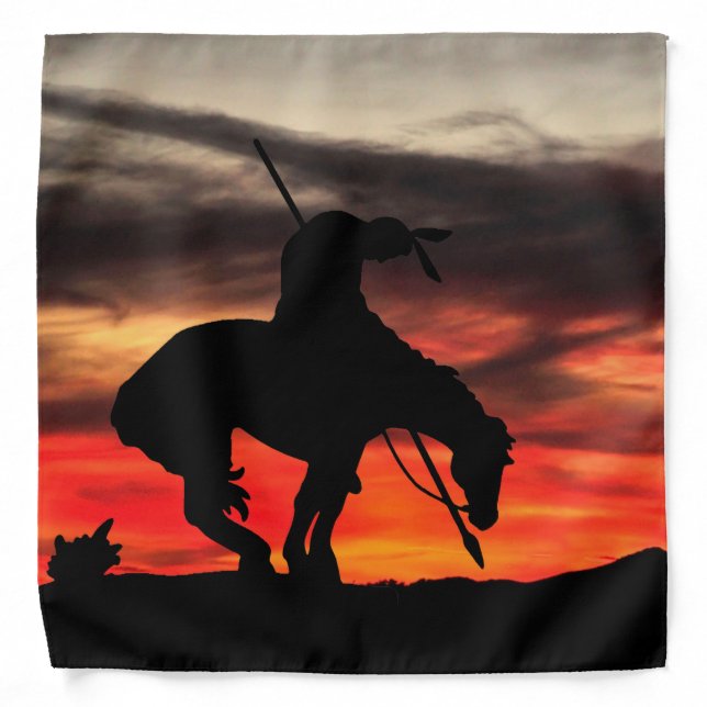 The End of the Trail Silhouette Bandana (Front)