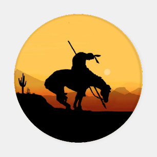 The End of the Trail Silhouette Coaster Set