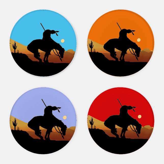The End of the Trail Silhouette Coaster Set (Set)
