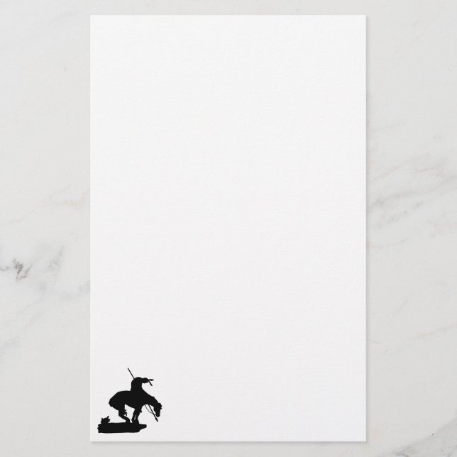 The End of The Trail Silhouette Stationary Paper (Front)