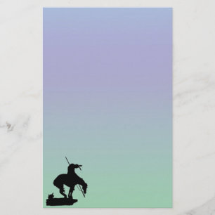 The End of the Trail Silhouette Stationery Paper