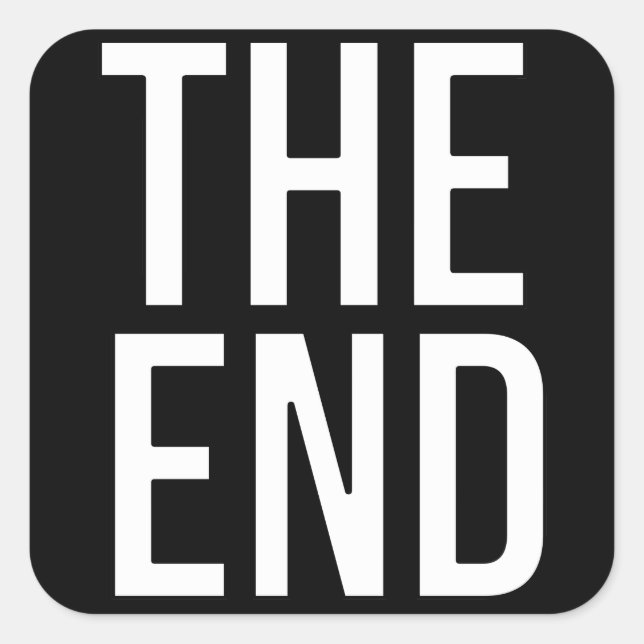 The End Square Sticker (Front)
