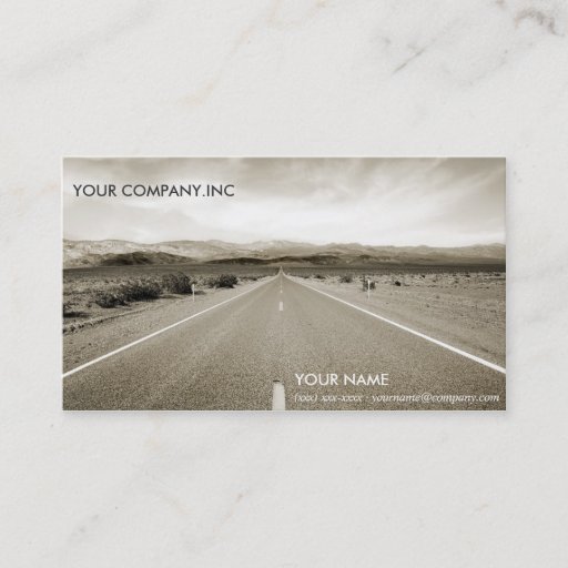 Customizable The endless desert road business cards