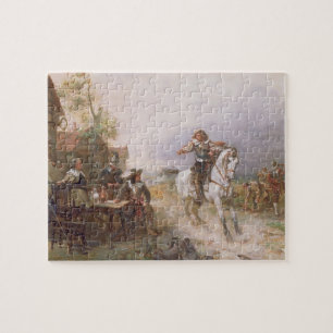 The Enemy Approaches (oil on canvas) Jigsaw Puzzle