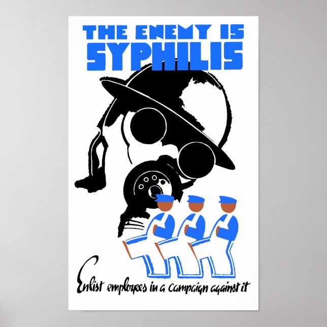 The Enemy Is Syphilis - WPA Poster (Front)