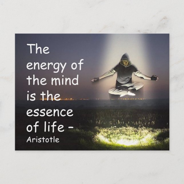 The Energy of Life Quote Levitation Picture Postcard (Front)