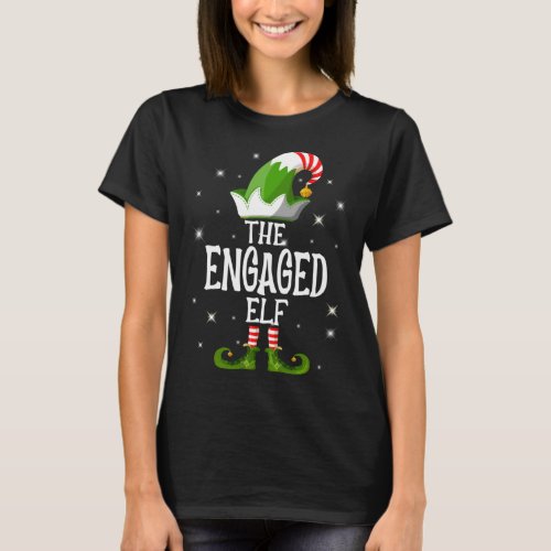 The Engaged Elf Family Matching Christmas T_Shirt