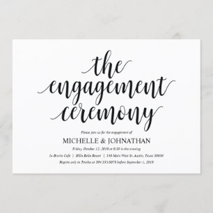 The engagement ceremony, Engagement Party invites