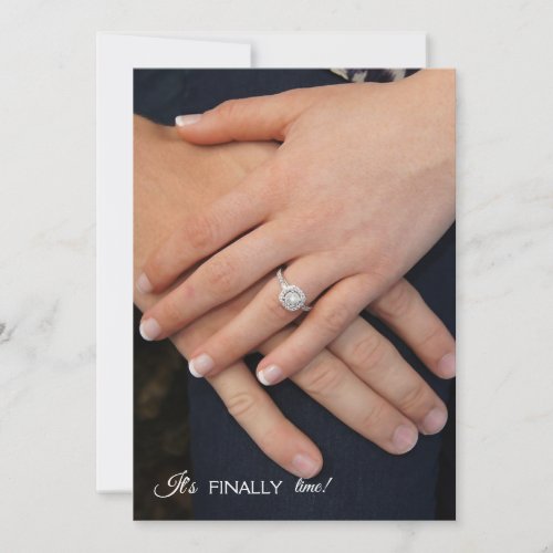 The Engagement Ring Photo Save the Date Invitation