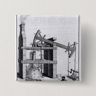 The Engine to Raise Water by Fire Pinback Button