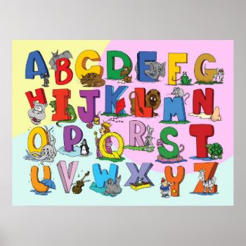 The English Alphabet Poster by HTMimages at Zazzle