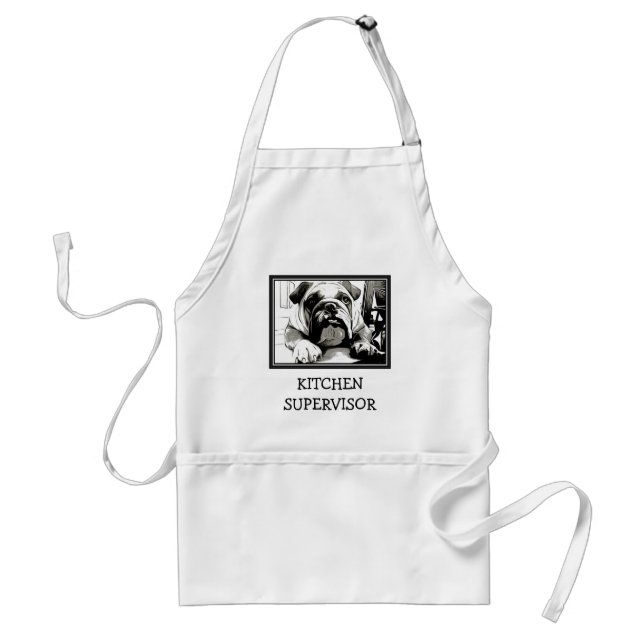 The " English Bulldog" Collection Adult Apron (Front)