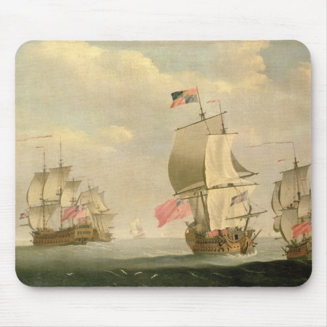 The English Fleet Under Sail Mouse Pad (Front)