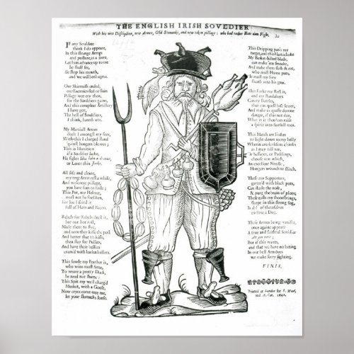 The English Irish Soldier with New Discipline Poster