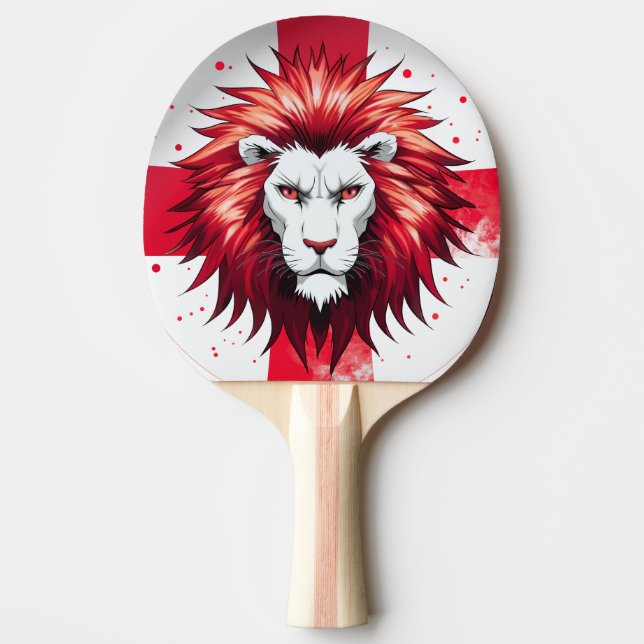 The English Lion Ping Pong Paddle (Front)