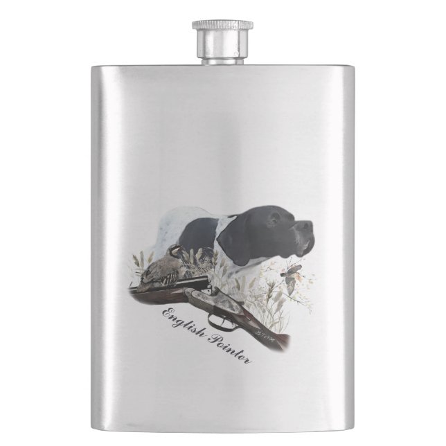 The English Pointer Flask (Front)