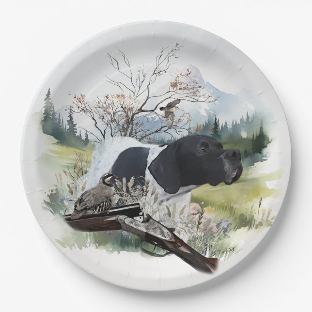 The English Pointer Paper Plates (Front)