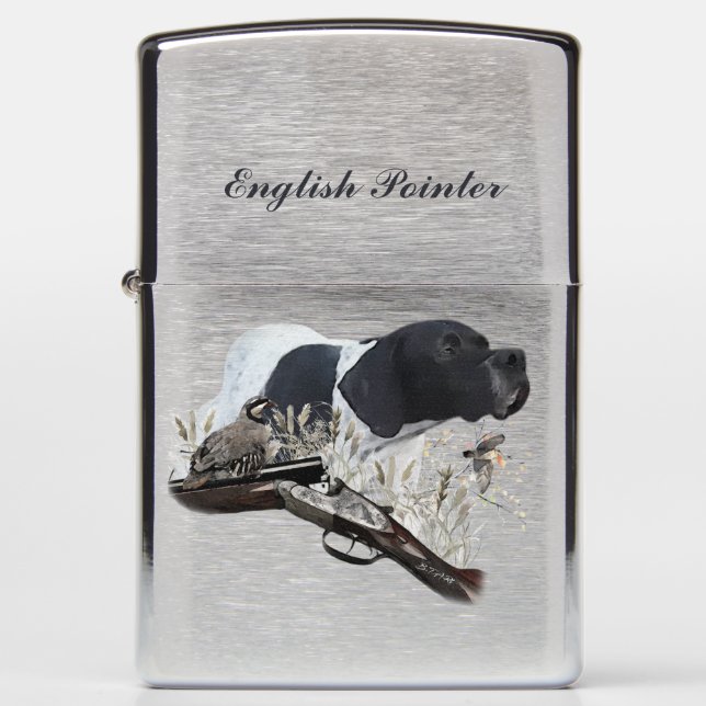 The English Pointer Zippo Lighter (Front)