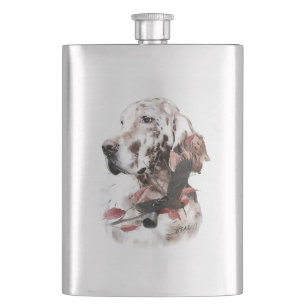 The English Setter, Passion Hunting Flask