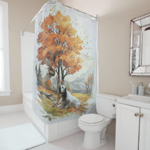 The English Setter,  Passion Hunting Shower Curtain