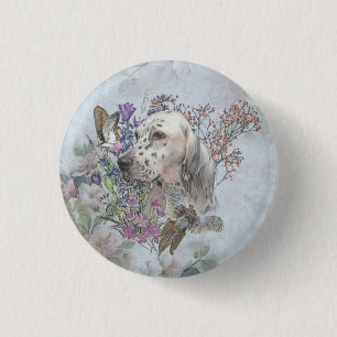 The English Setter Portrait , art Button