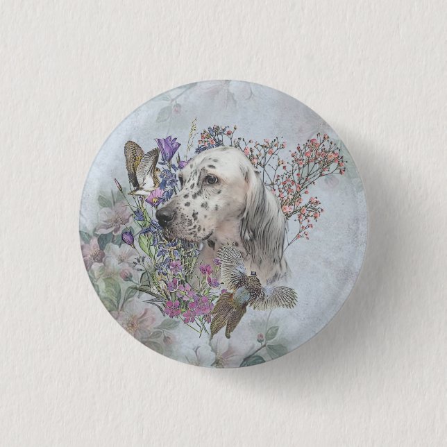 The English Setter Portrait  , art  Button (Front)