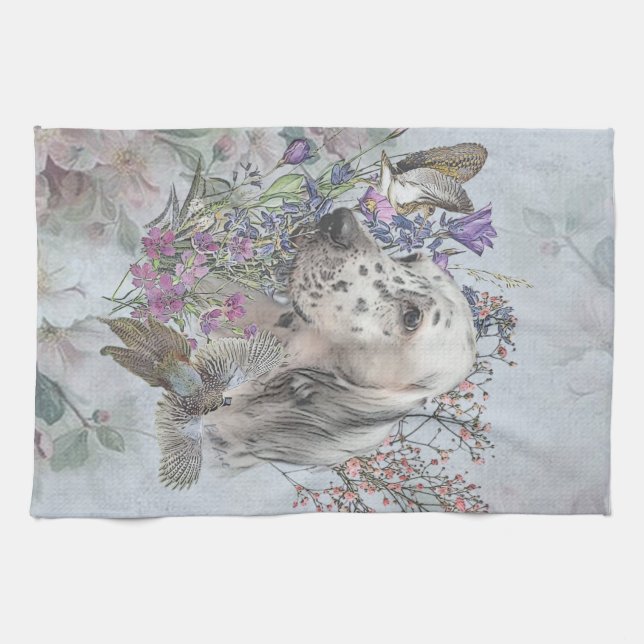The English Setter Portrait Kitchen Towel (Horizontal)