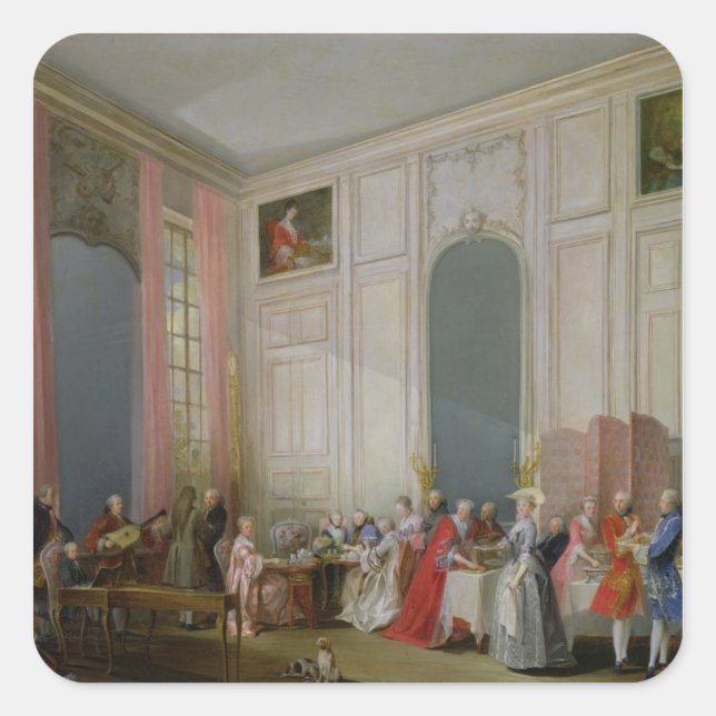 The English Tea  and a Society Concert Square Sticker (Front)