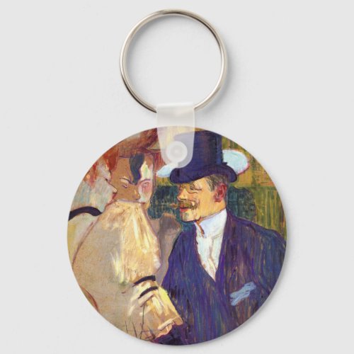The Englishman by Toulouse Lautrec Vintage Art Keychain