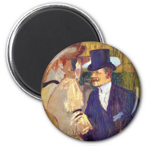 The Englishman by Toulouse Lautrec Vintage Art Magnet