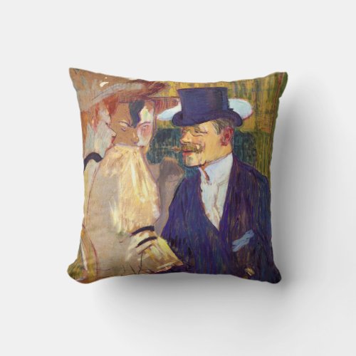 The Englishman by Toulouse Lautrec Vintage Art Throw Pillow
