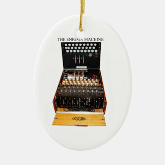 The enigma machine, vintage military messaging ceramic ornament