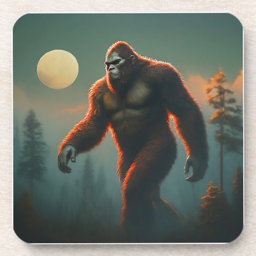 The Enigma of the Forest Bigfoot Beverage Coaster