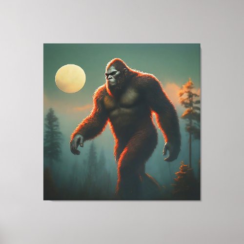 The Enigma of the Forest Bigfoot Canvas Print