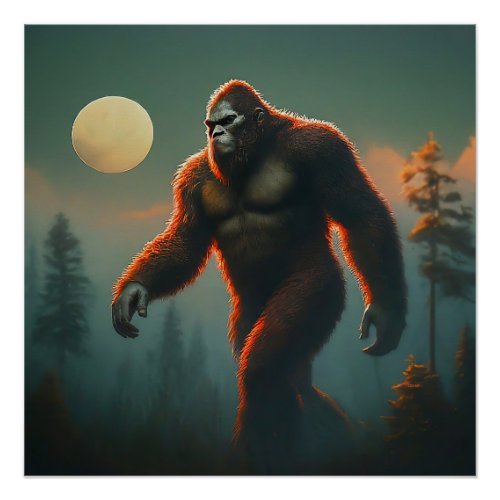 The Enigma of the Forest Bigfoot Poster