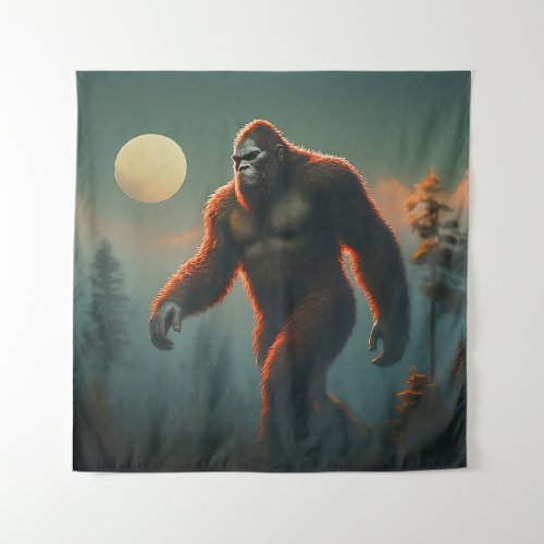 The Enigma of the Forest Bigfoot Tapestry