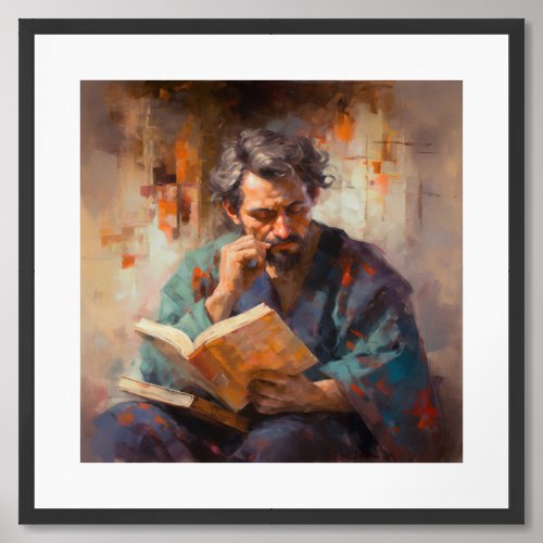 The Enigmatic Scholar Traditional Painting Framed Art