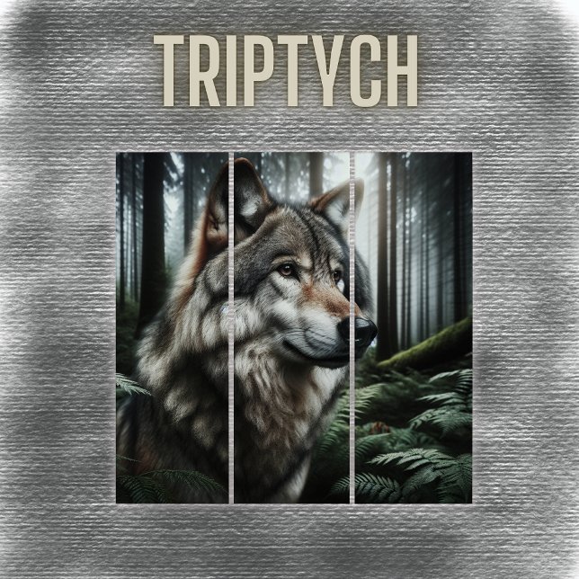 The Enigmatic Wolf of the Forest | Triptych (Creator Uploaded)