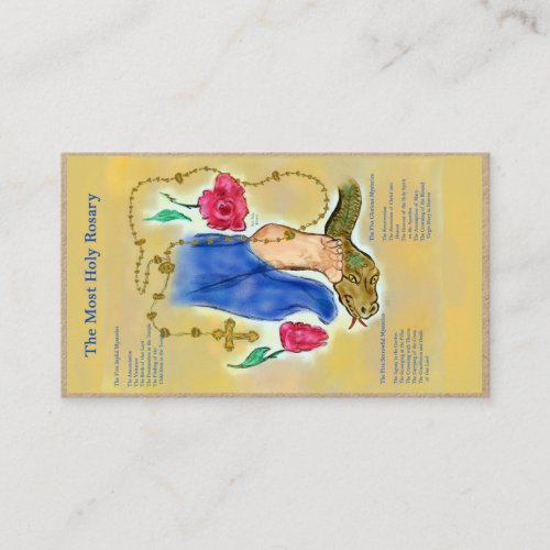 The Enmity Between Them Rosary Prayer Card