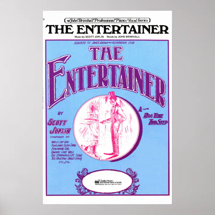 The Entertainer By Scott Joplin Poster Zazzle the-entertainer-by-scott-joplin-poster-zazzle