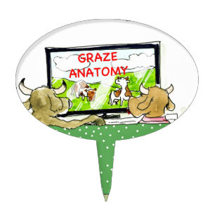 The Entertaining Cows Funny Cake Topper