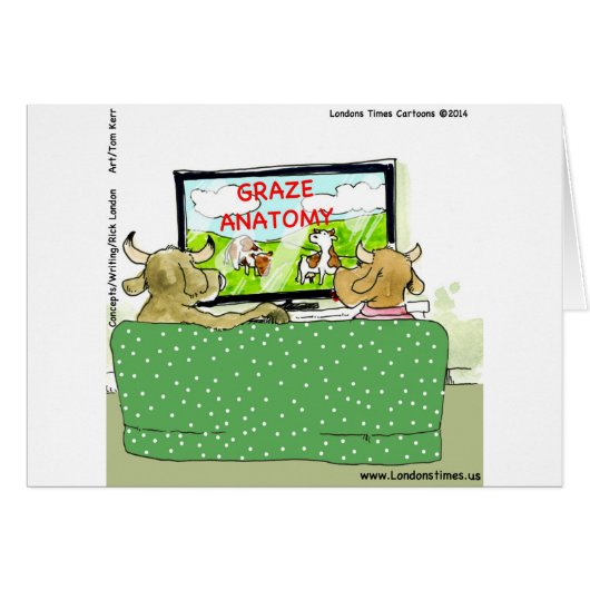 The Entertaining Cows Funny Cards (Front Horizontal)