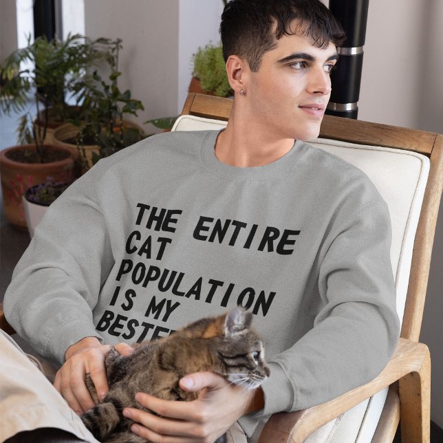 The Entire Cat Population Is ... Sweatshirt (Cat Lover)