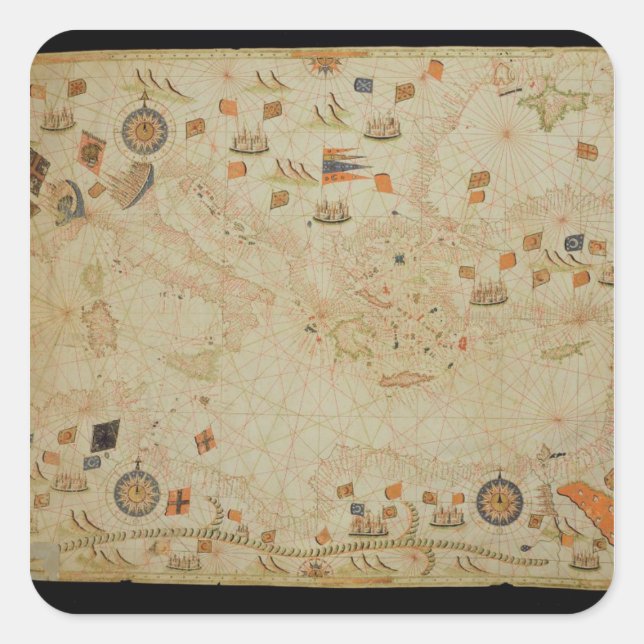 The entire Mediterranean Basin Square Sticker (Front)